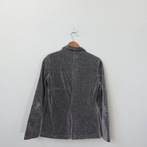 Silver Blazer Sparkle Glitter Suit XS Party Bedazzle LINN AHLBORG NA-KD Size 34 - Picture 8 of 10